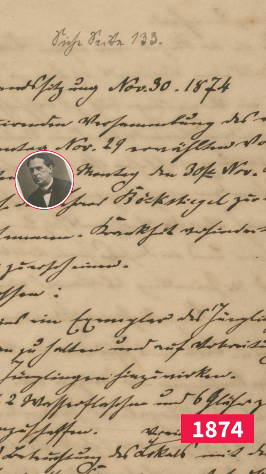 Historisches Dokument zur Gründung des CVJM Gütersloh 1874
